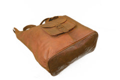 Vintage 14" Inch Style Handmade Real Leather Authentic Satchel Boho Saddle Retro Handbag