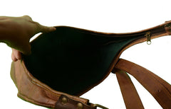Vintage 14" Inch Style Handmade Real Leather Authentic Satchel Boho Saddle Retro Handbag